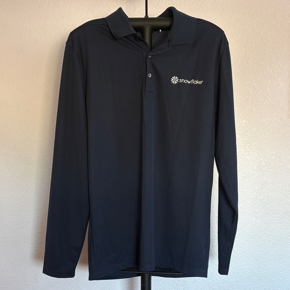 Nike Dark Blue Long Sleeve Polo
